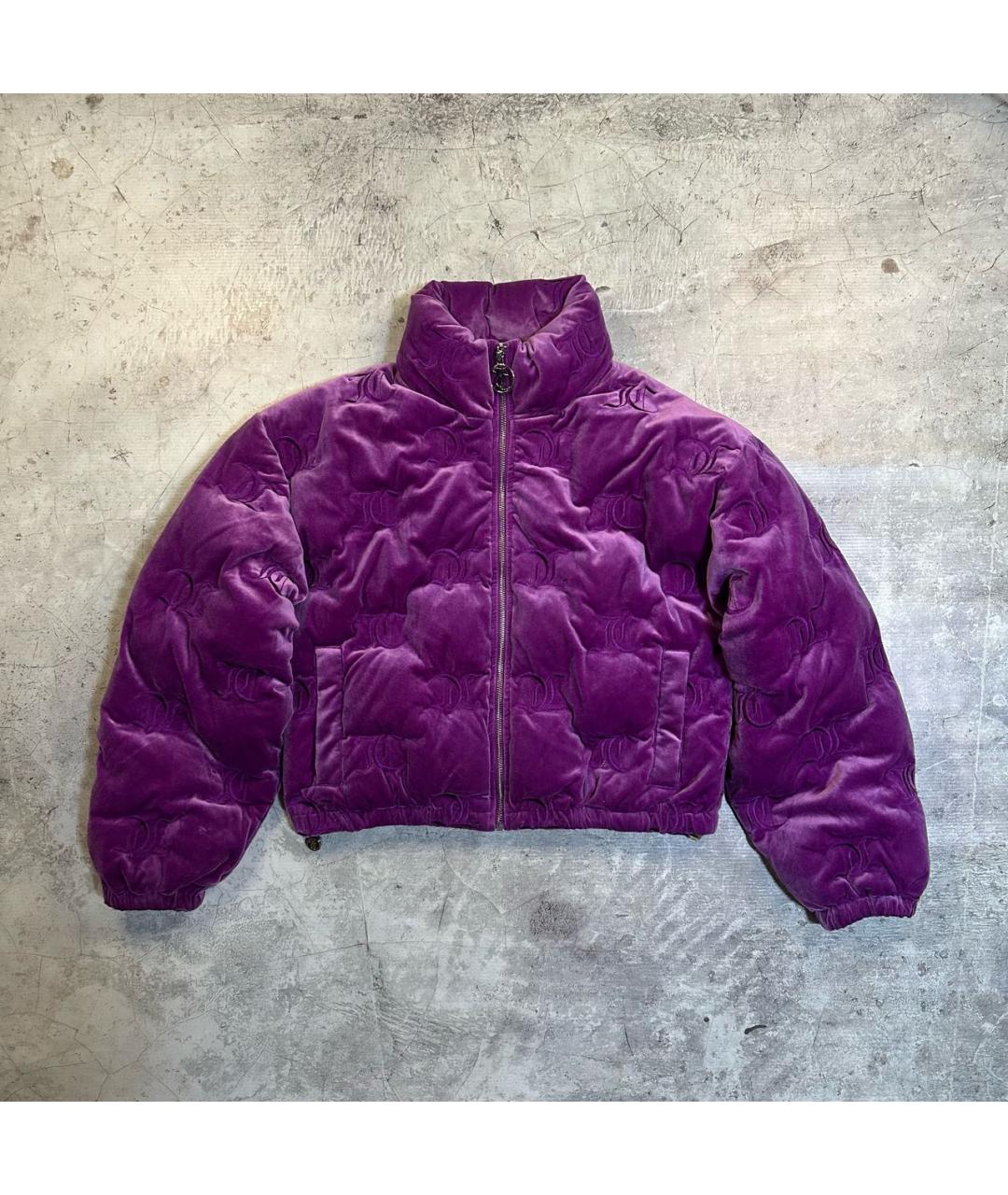 JUICY COUTURE Фиолетовый велюровый пуховик, фото 2