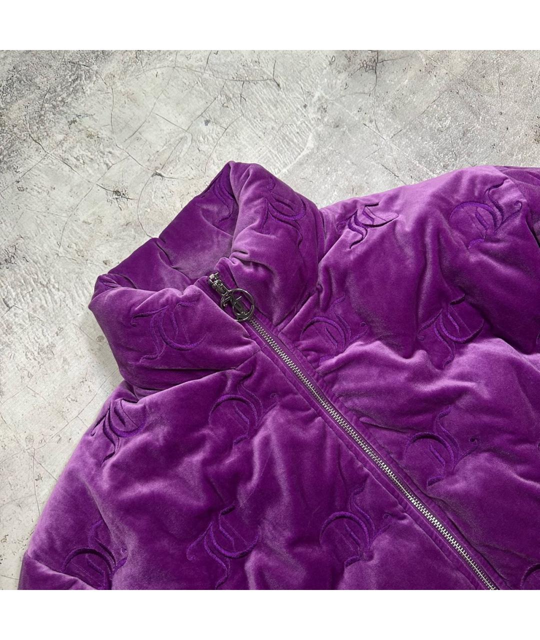 JUICY COUTURE Фиолетовый велюровый пуховик, фото 5