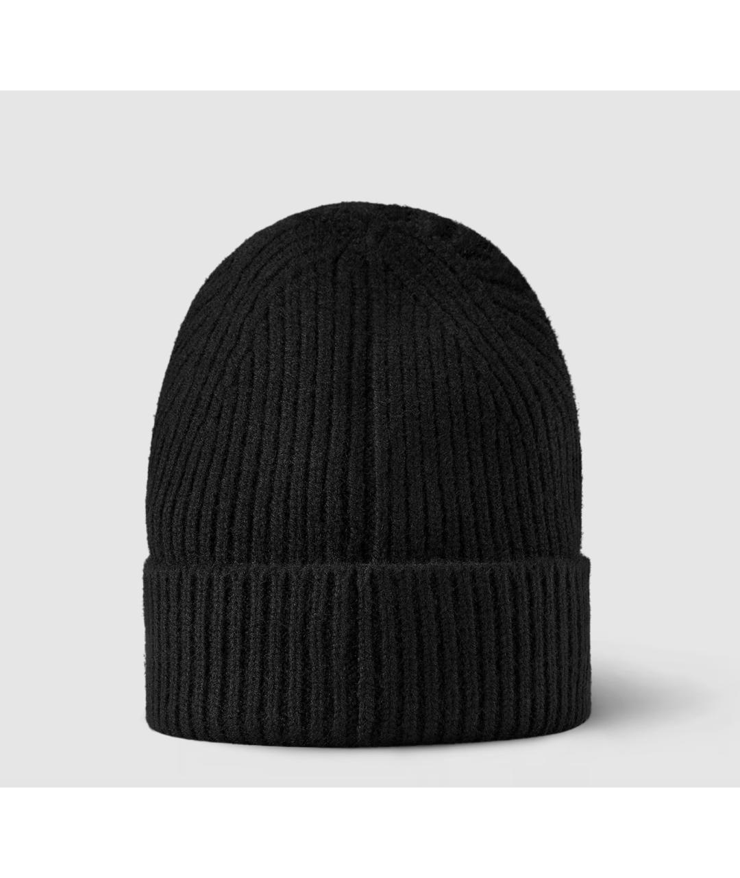 LOUIS VUITTON Черная кашемировая шапка, фото 3