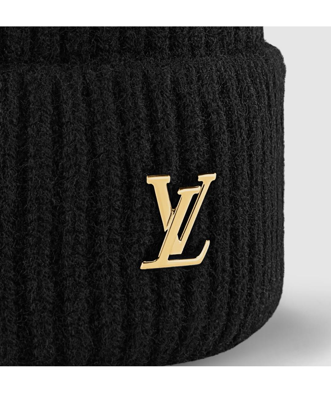 LOUIS VUITTON Черная кашемировая шапка, фото 2