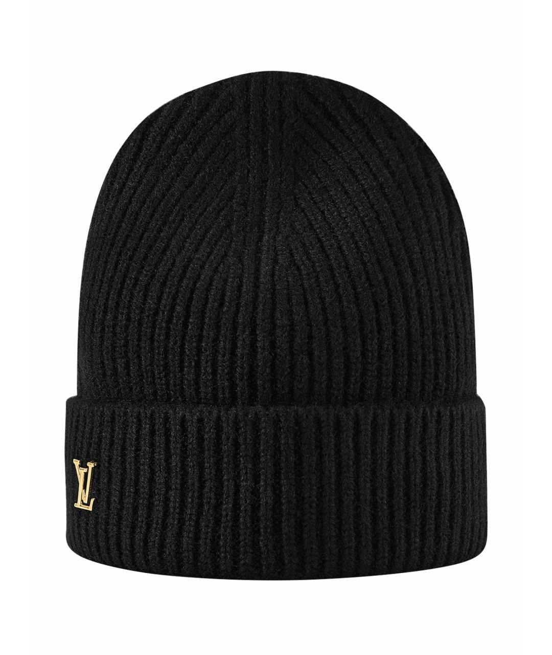LOUIS VUITTON Черная кашемировая шапка, фото 1
