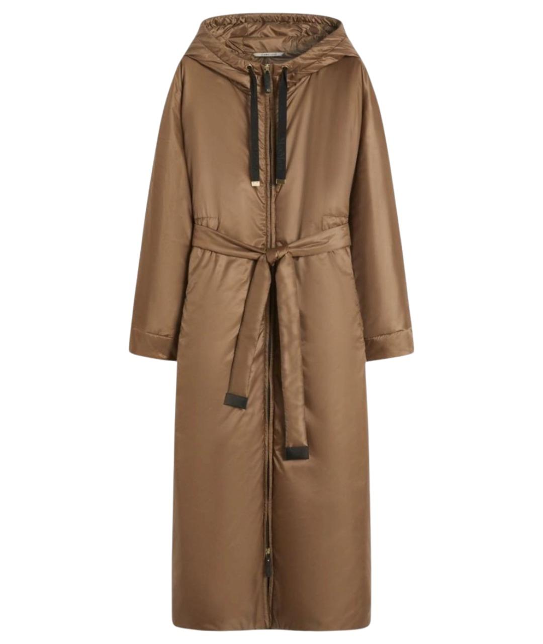 MAX MARA THE CUBE Коричневый полиэстеровый пуховик, фото 1