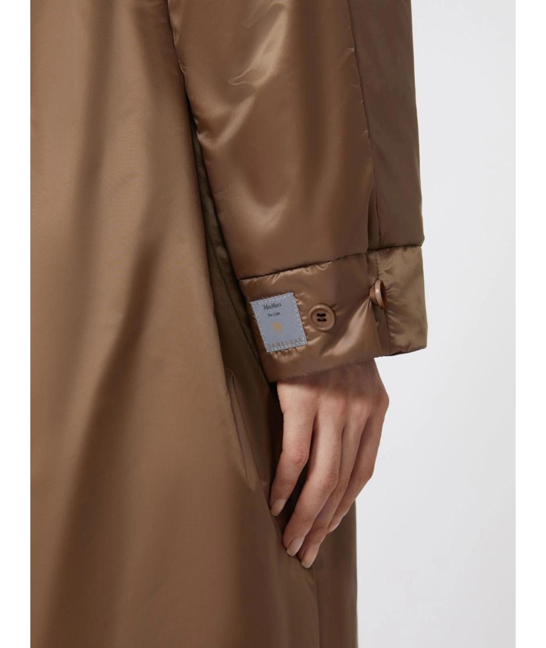 MAX MARA THE CUBE Коричневый полиэстеровый пуховик, фото 5