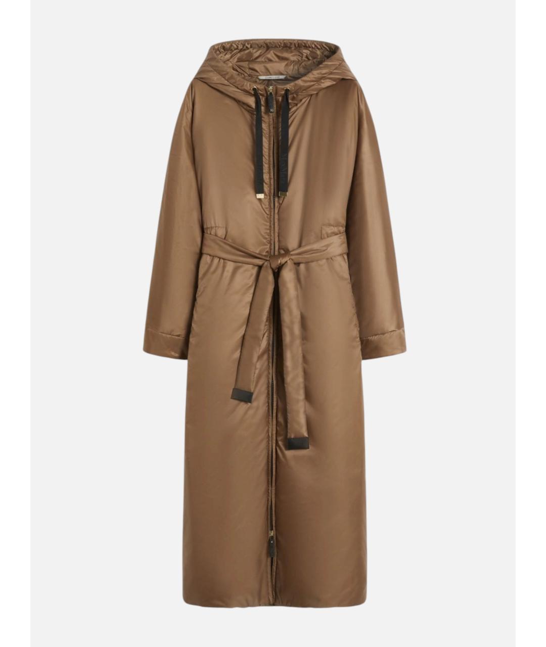 MAX MARA THE CUBE Коричневый полиэстеровый пуховик, фото 6