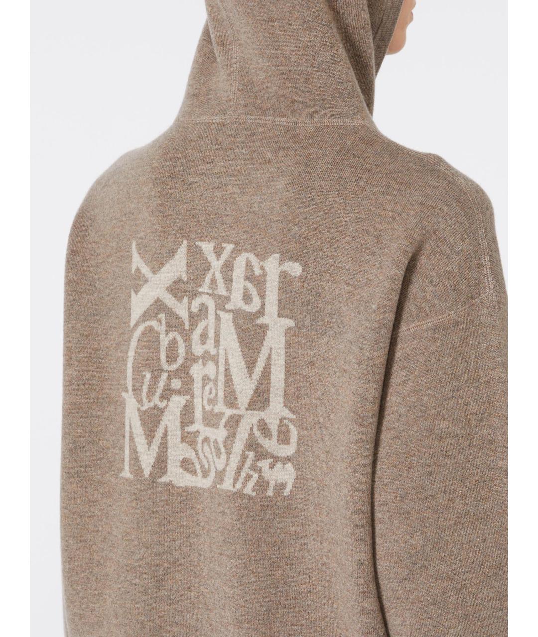 'S MAX MARA Коричневый шерстяной кардиган, фото 3