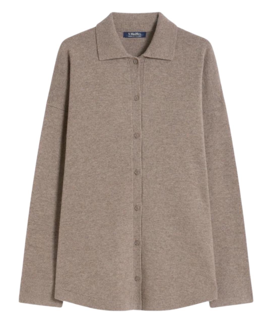 'S MAX MARA Коричневый шерстяной кардиган, фото 1