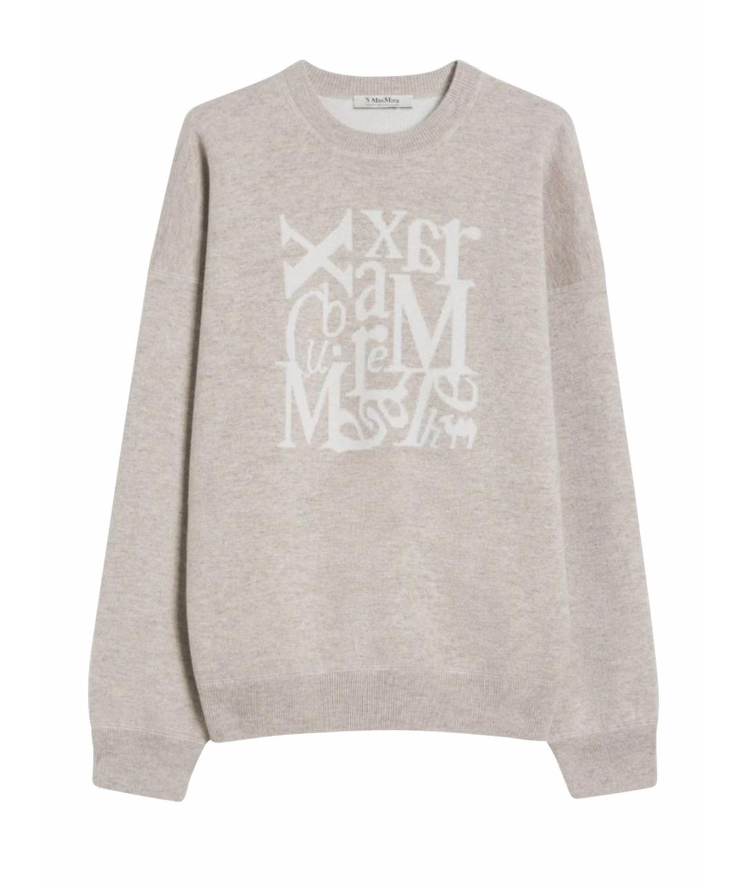 'S MAX MARA Бежевый шерстяной джемпер / свитер, фото 1