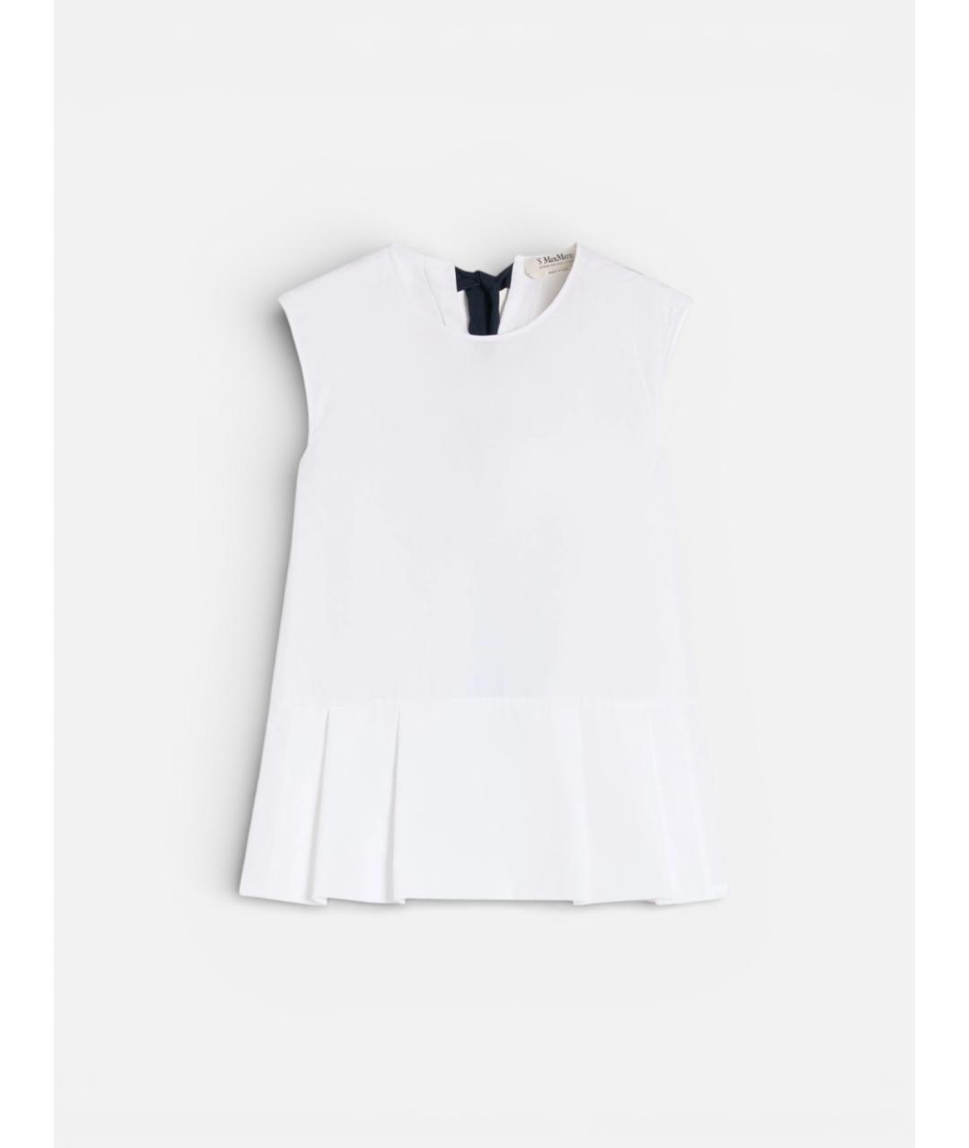 'S MAX MARA Белая хлопковая блузы, фото 5