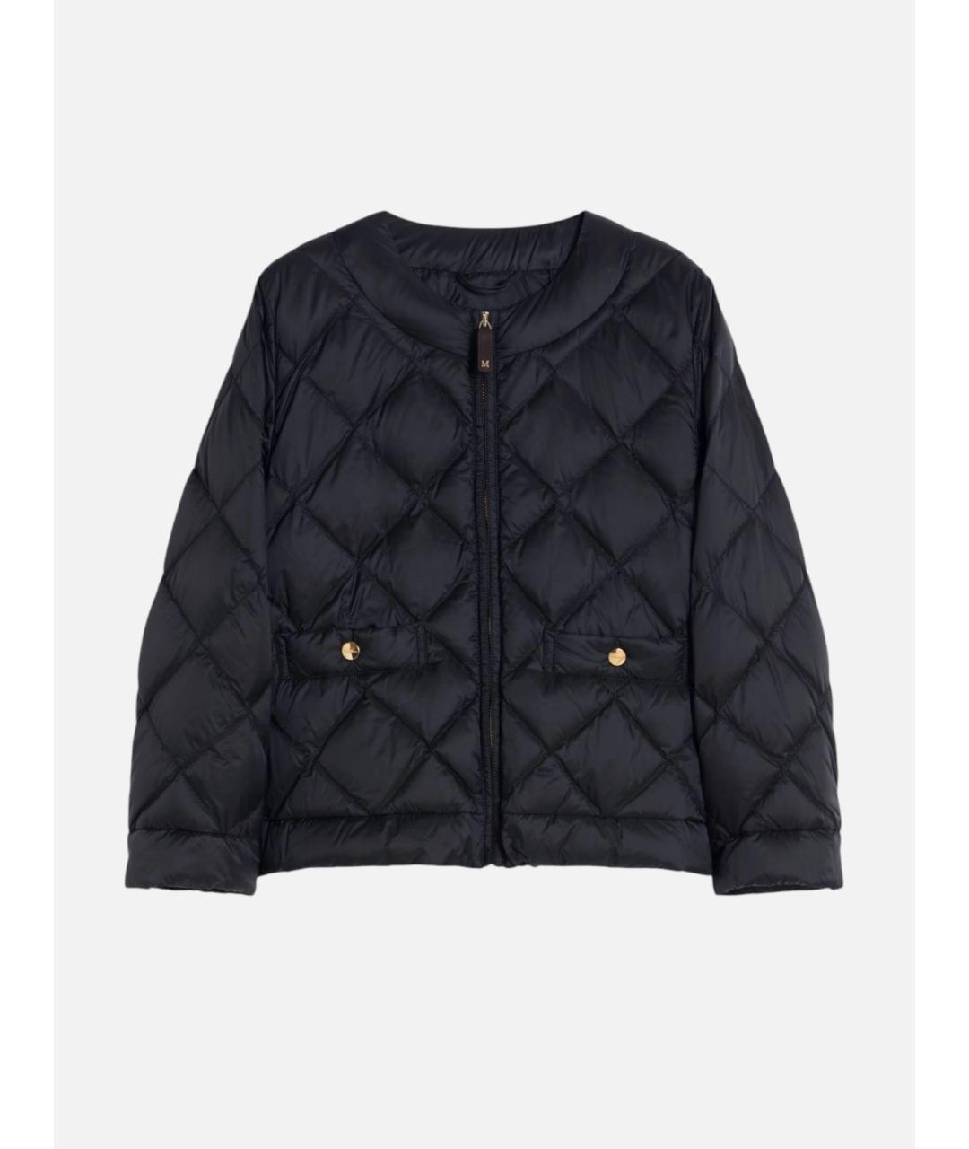 'S MAX MARA Черный полиамидовый пуховик, фото 5