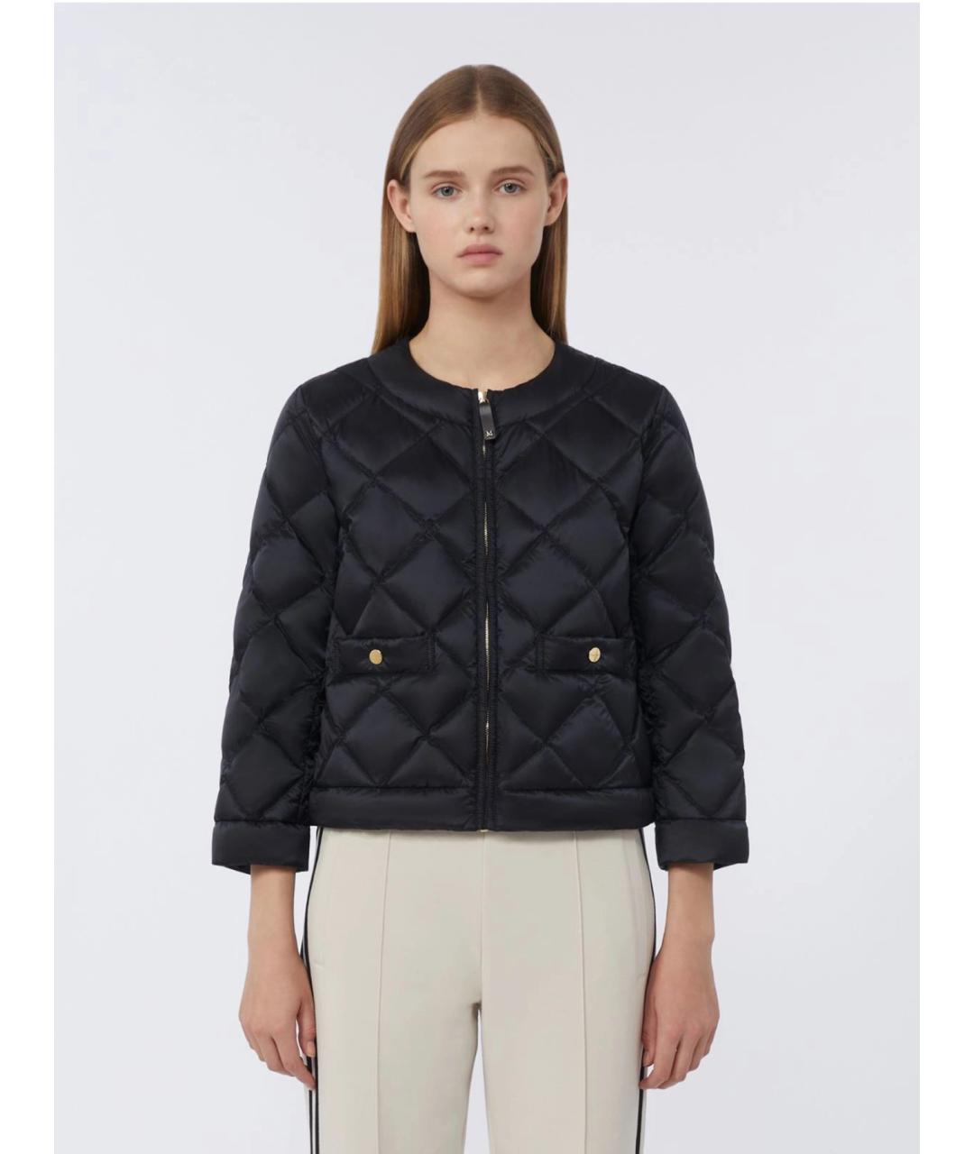 'S MAX MARA Черный полиамидовый пуховик, фото 3