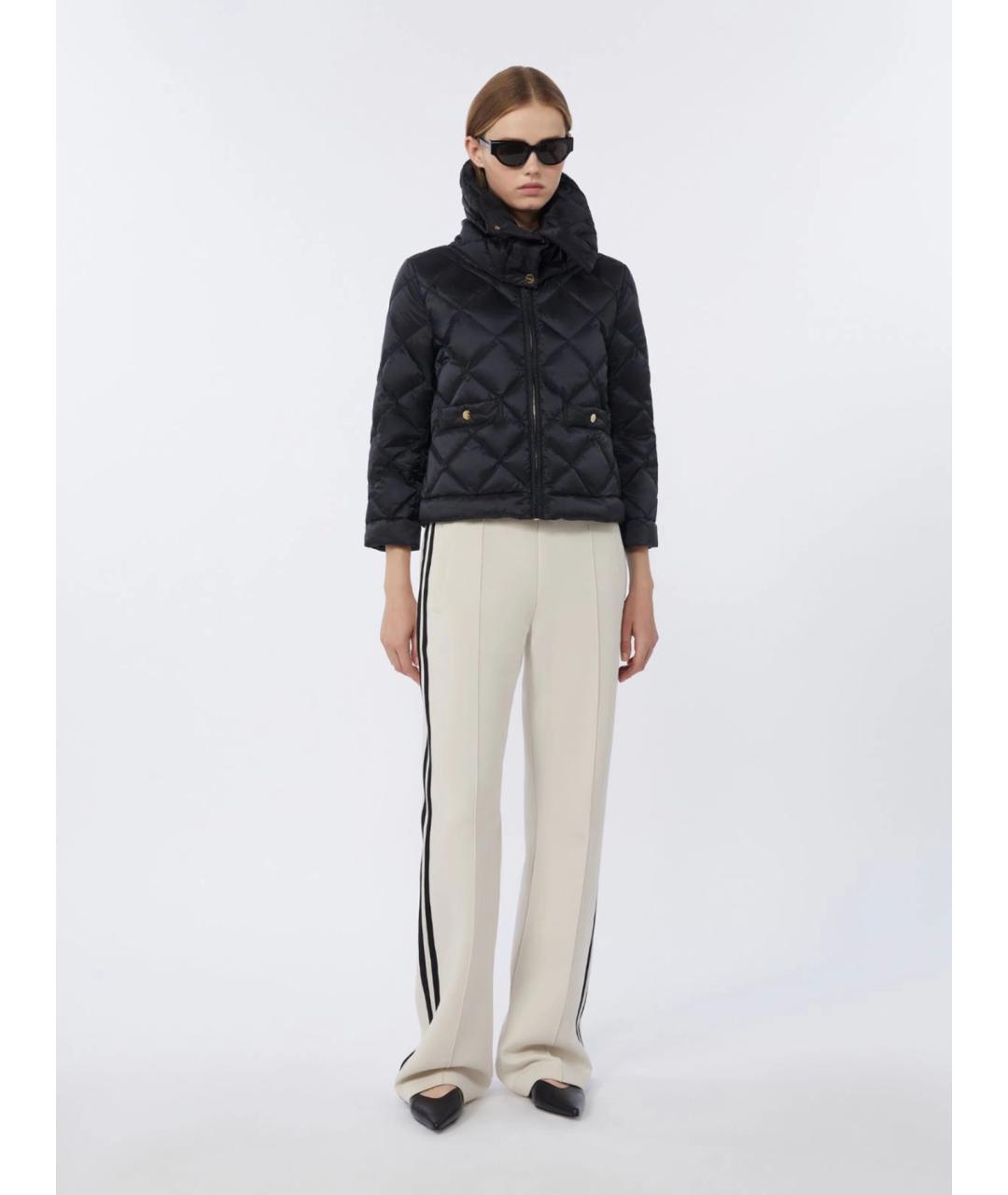 'S MAX MARA Черный полиамидовый пуховик, фото 2