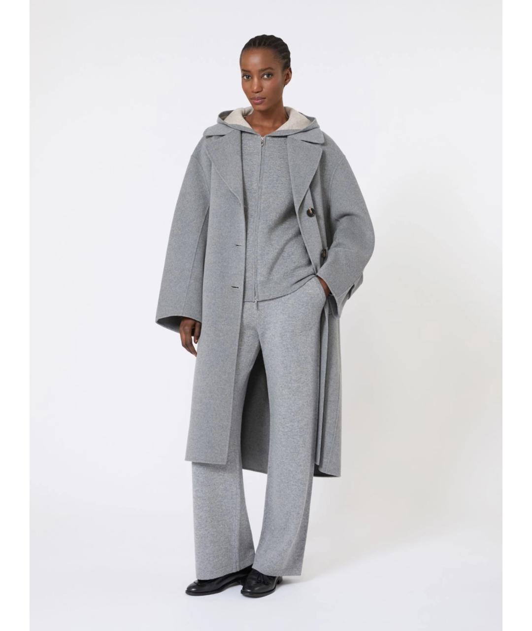 'S MAX MARA Серый шерстяной кардиган, фото 2