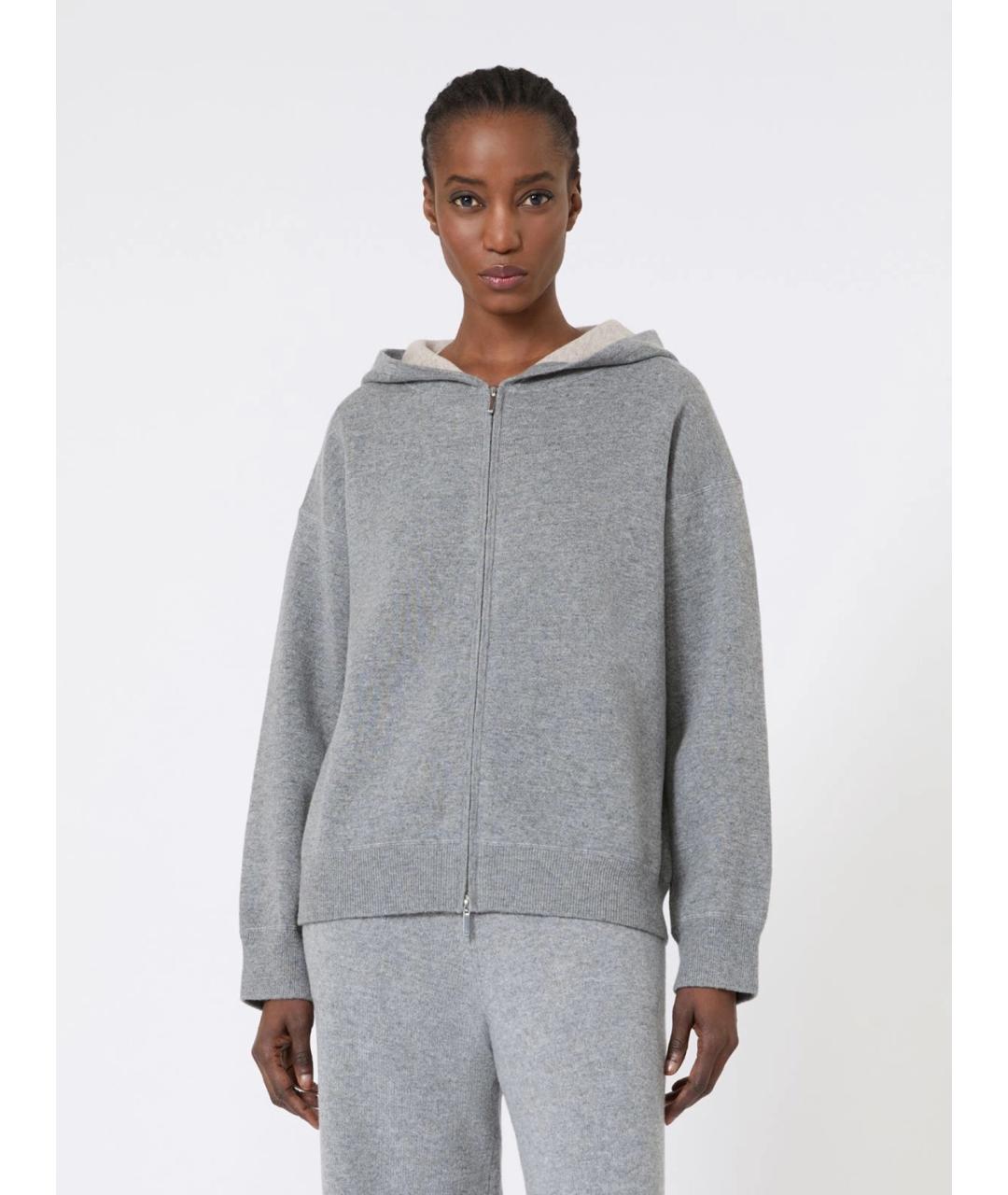 'S MAX MARA Серый шерстяной кардиган, фото 3