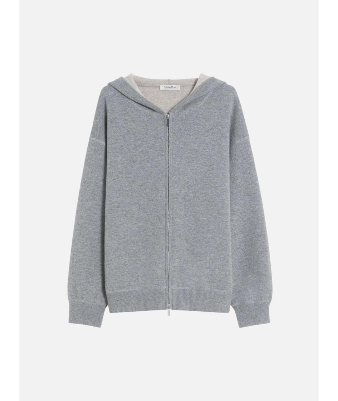 'S MAX MARA Серый шерстяной кардиган, фото 6