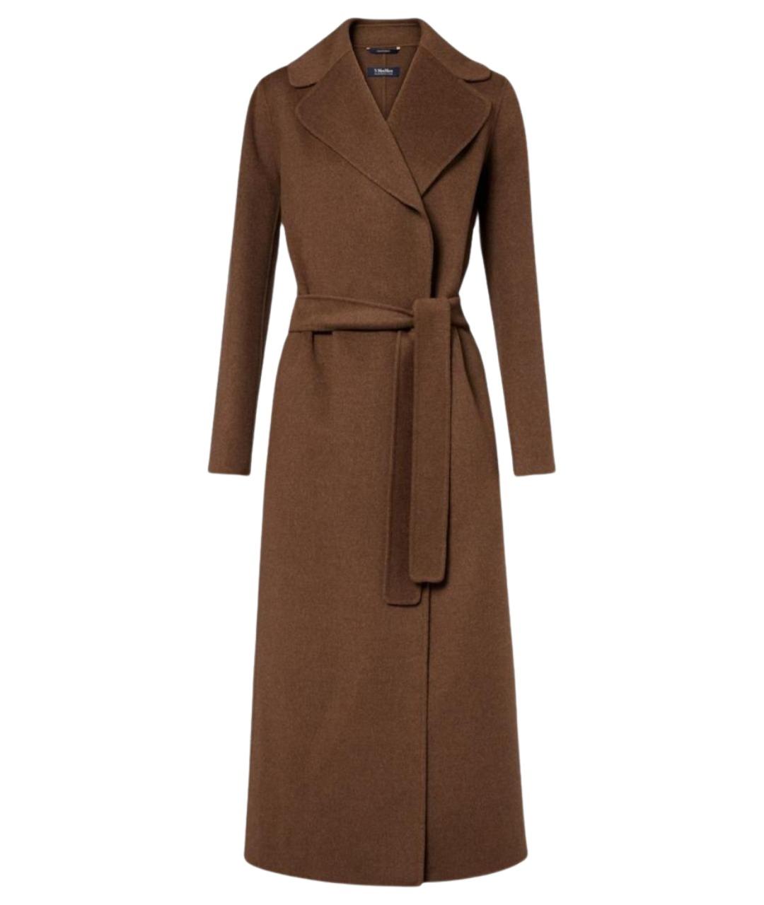 'S MAX MARA Коричневое шерстяное пальто, фото 1