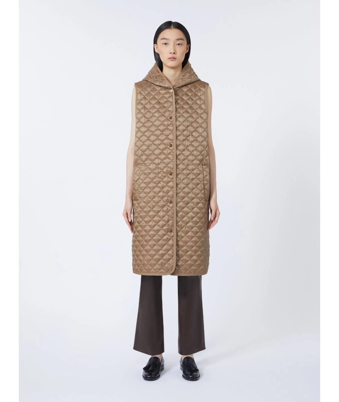 'S MAX MARA Бежевый полиэстеровый жилет, фото 3