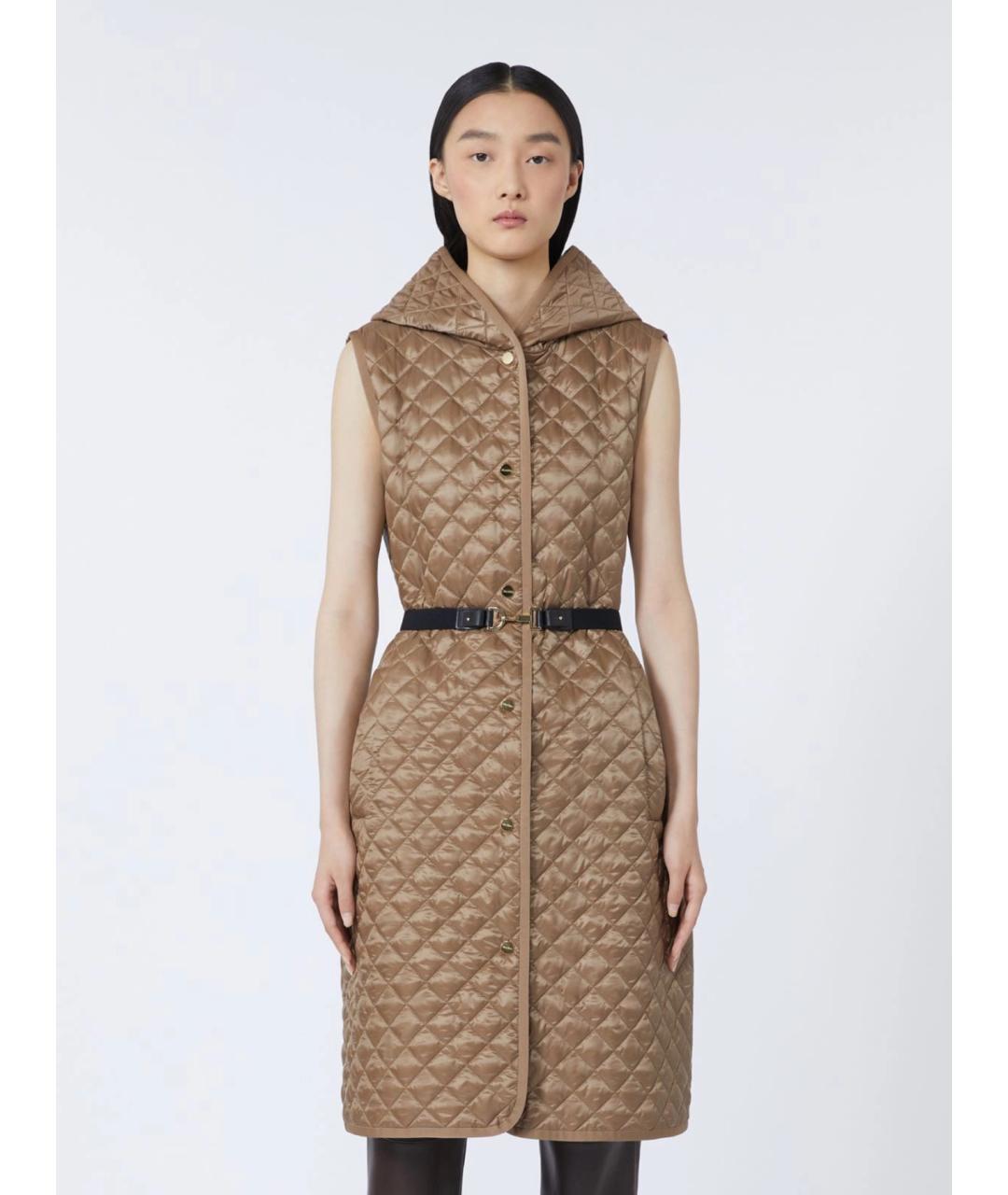 'S MAX MARA Бежевый полиэстеровый жилет, фото 4