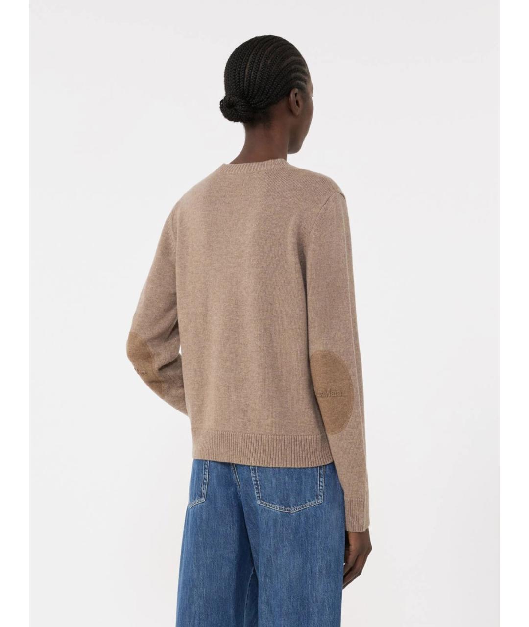 'S MAX MARA Коричневый шерстяной джемпер / свитер, фото 4