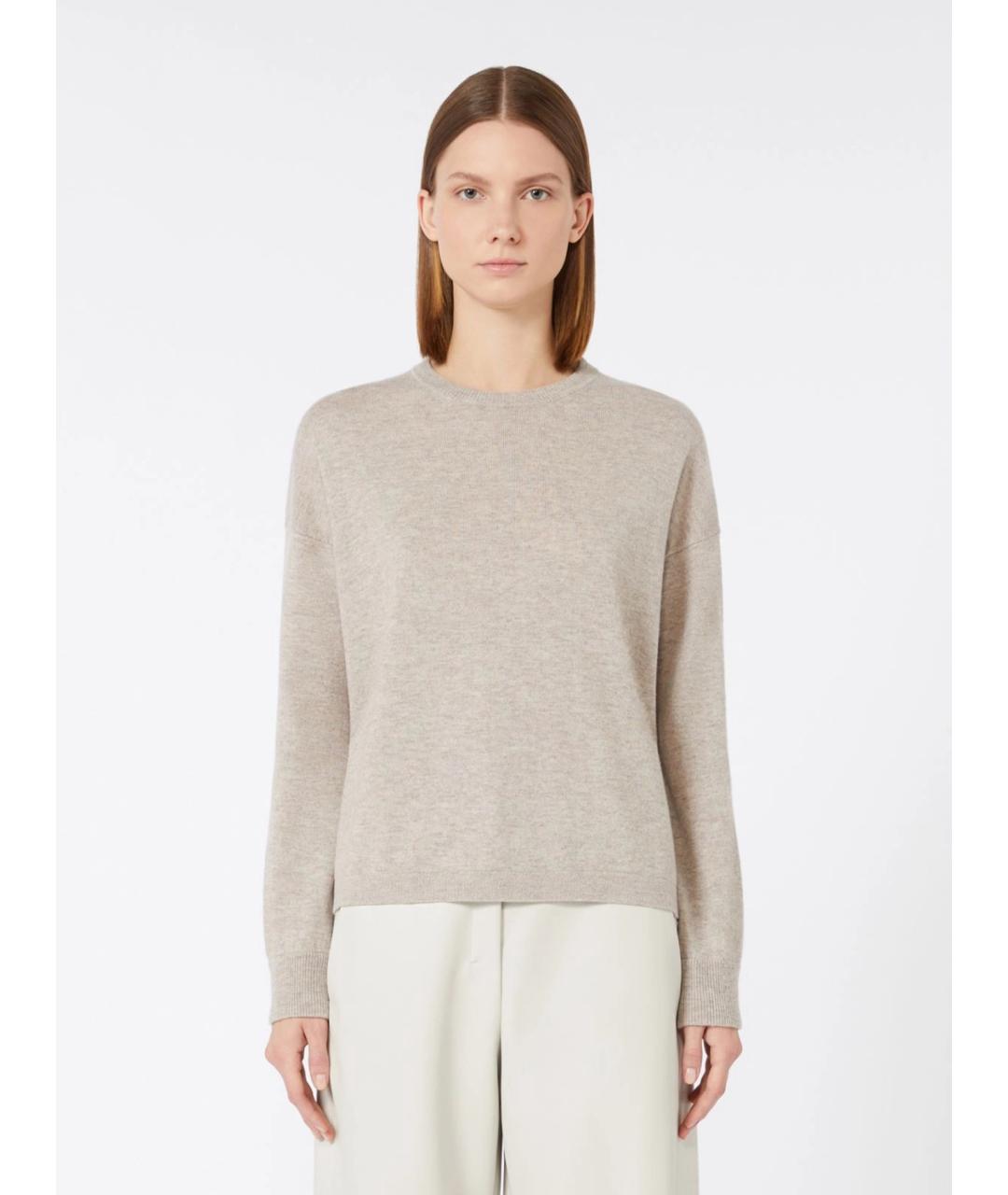 'S MAX MARA Коричневый шерстяной джемпер / свитер, фото 3