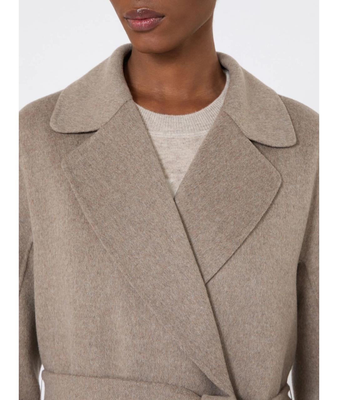 'S MAX MARA Серое шерстяное пальто, фото 4