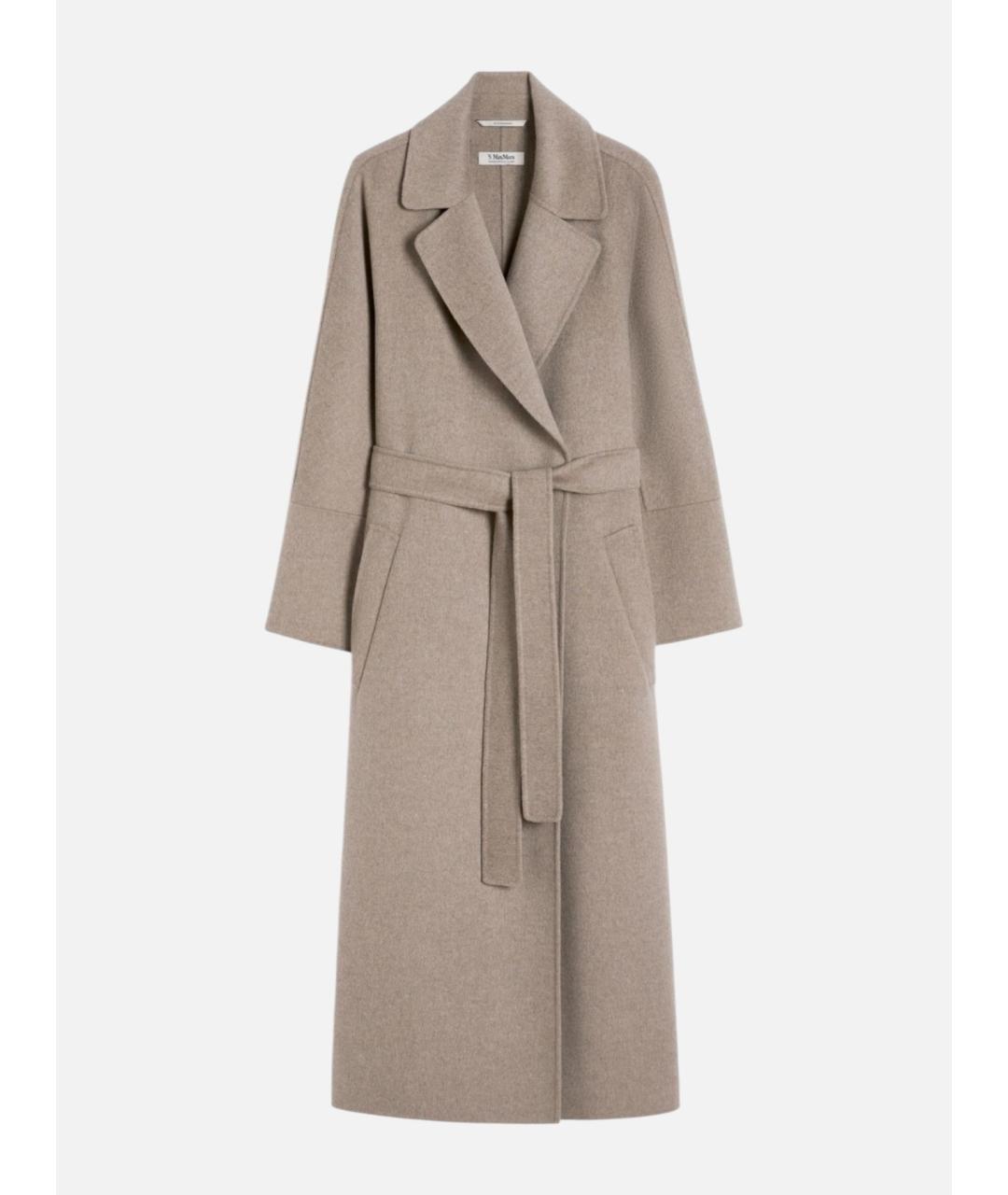 'S MAX MARA Серое шерстяное пальто, фото 6