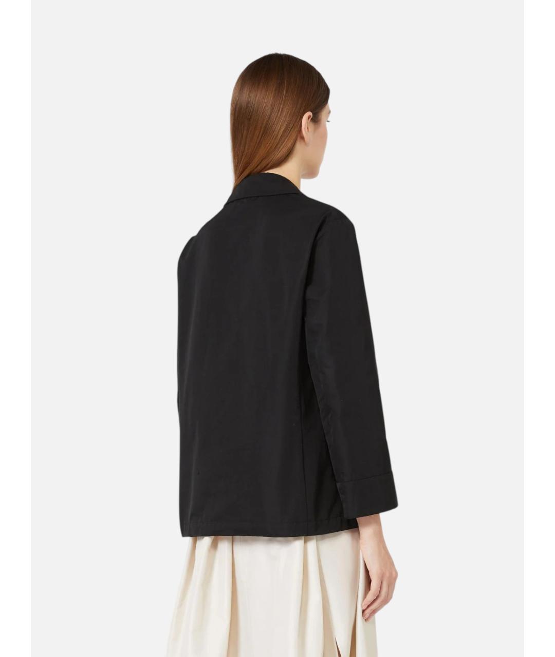 'S MAX MARA Черная хлопковая куртка, фото 2