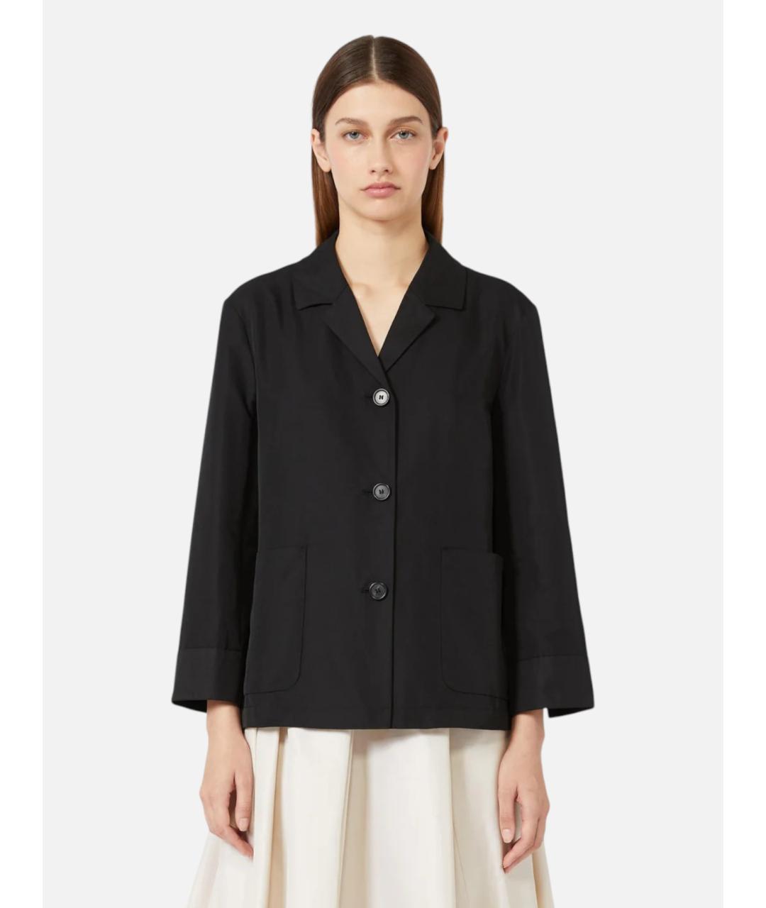 'S MAX MARA Черная хлопковая куртка, фото 3