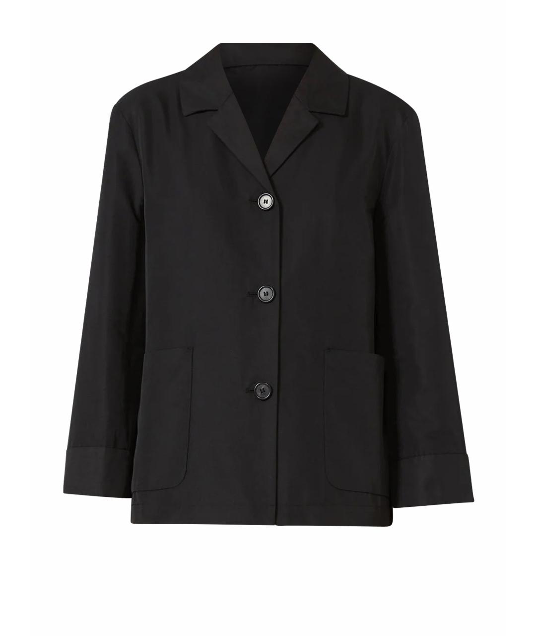 'S MAX MARA Черная хлопковая куртка, фото 1