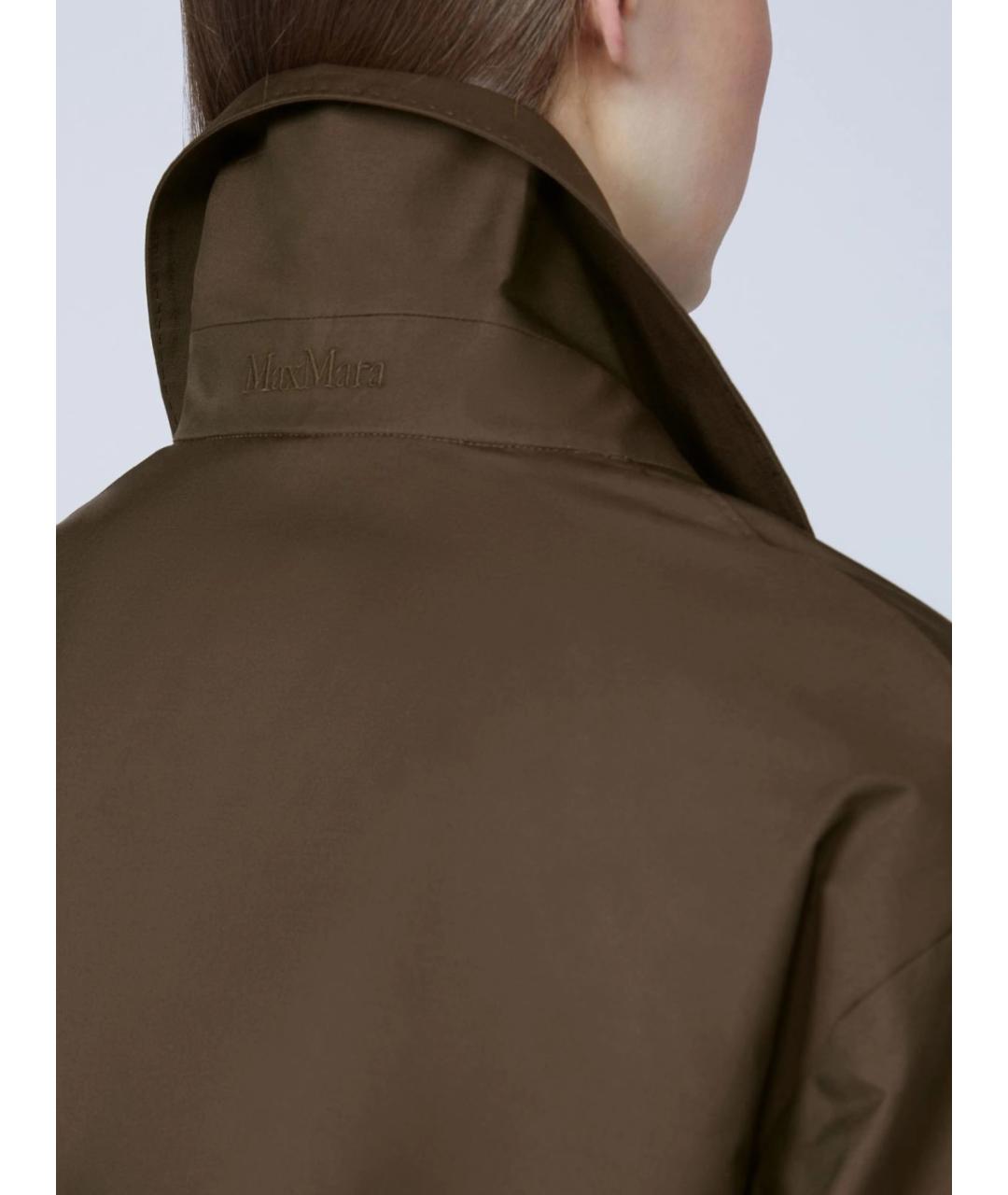 'S MAX MARA Коричневый хлопковый тренч/плащ, фото 5