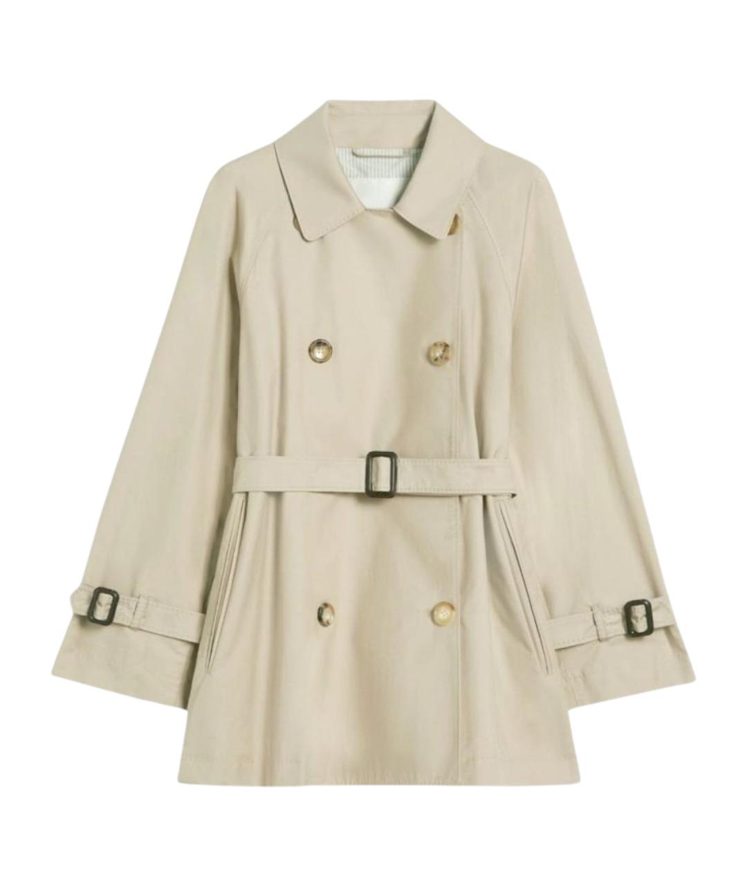 'S MAX MARA Бежевый хлопковый тренч/плащ, фото 1