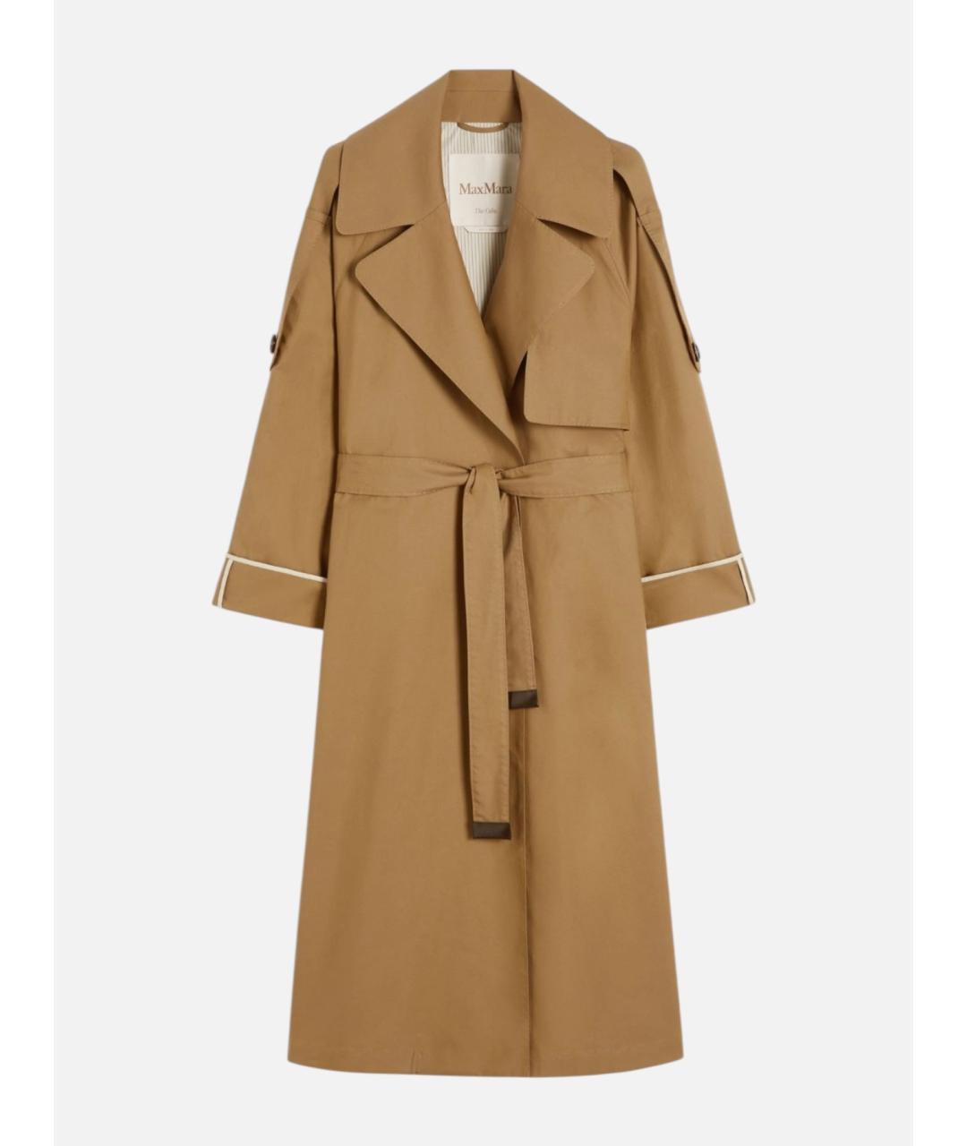 MAX MARA THE CUBE Бежевый хлопковый тренч/плащ, фото 6