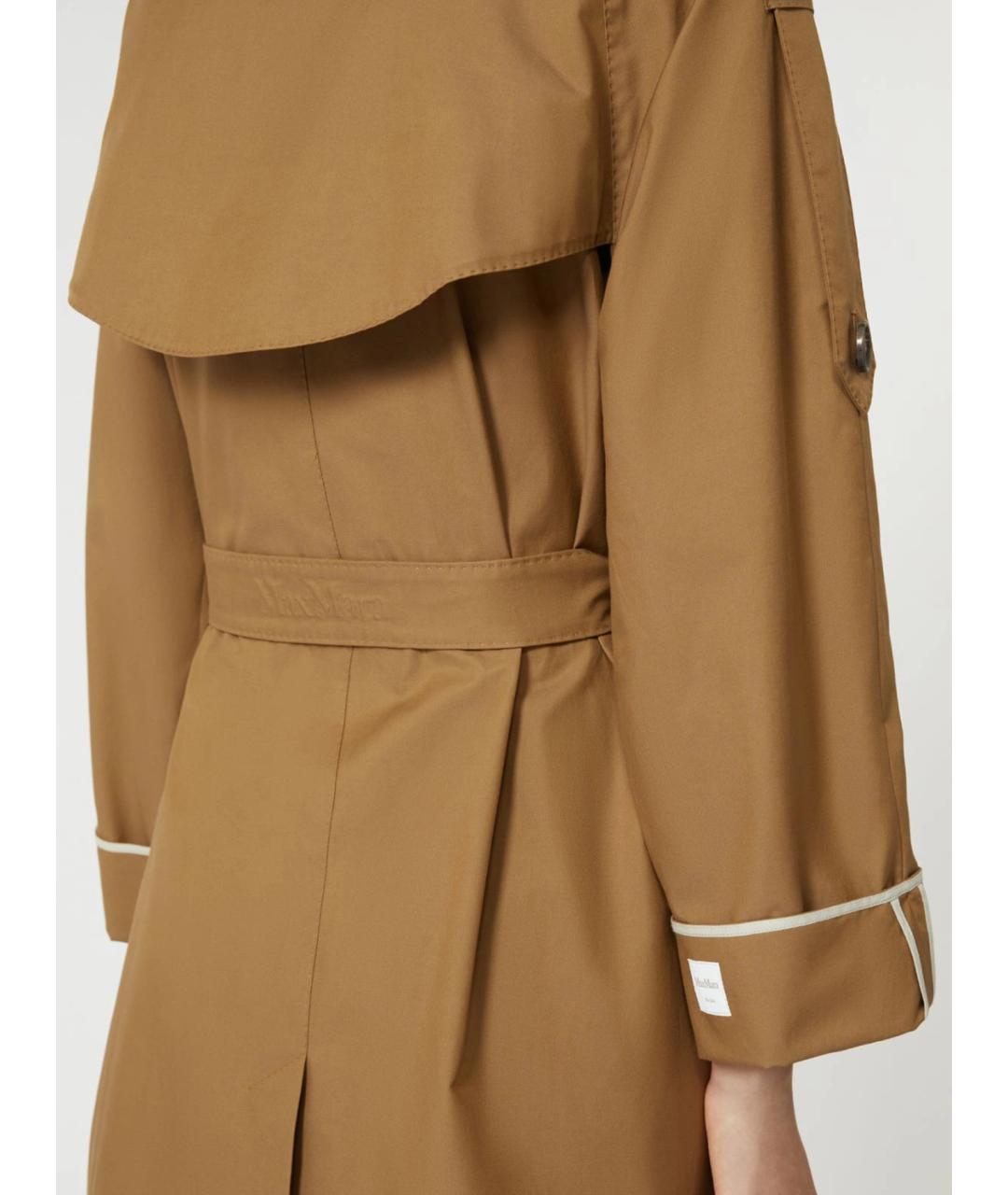 MAX MARA THE CUBE Бежевый хлопковый тренч/плащ, фото 5