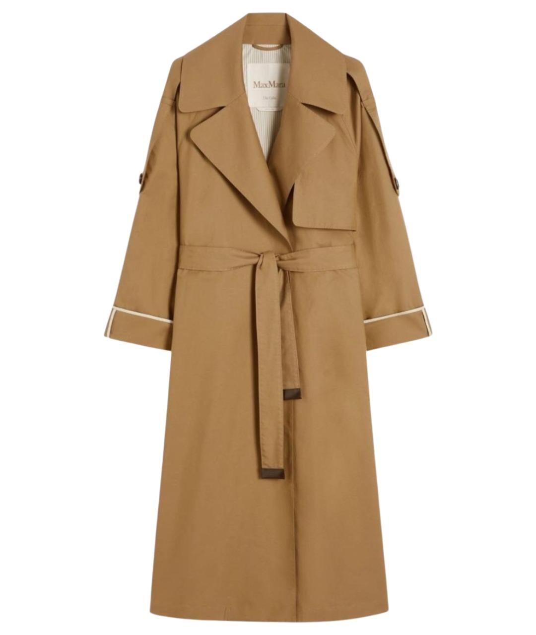 MAX MARA THE CUBE Бежевый хлопковый тренч/плащ, фото 1