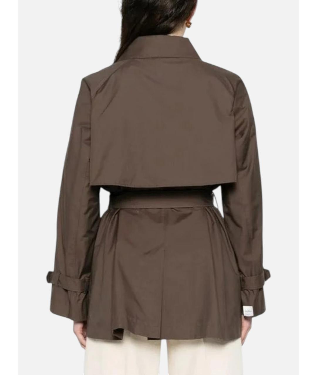 'S MAX MARA Коричневый хлопковый тренч/плащ, фото 3