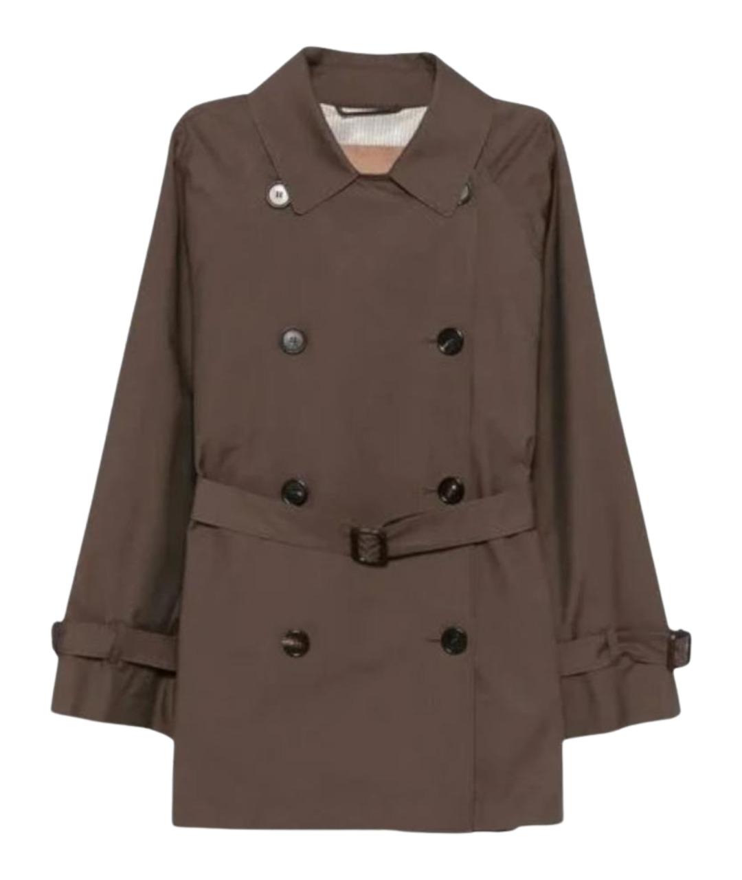 'S MAX MARA Коричневый хлопковый тренч/плащ, фото 1