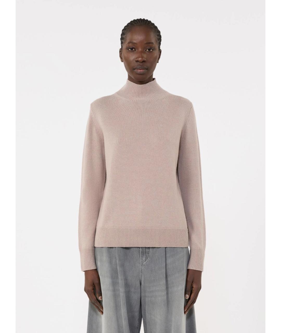 'S MAX MARA Розовая шерстяная водолазка, фото 3