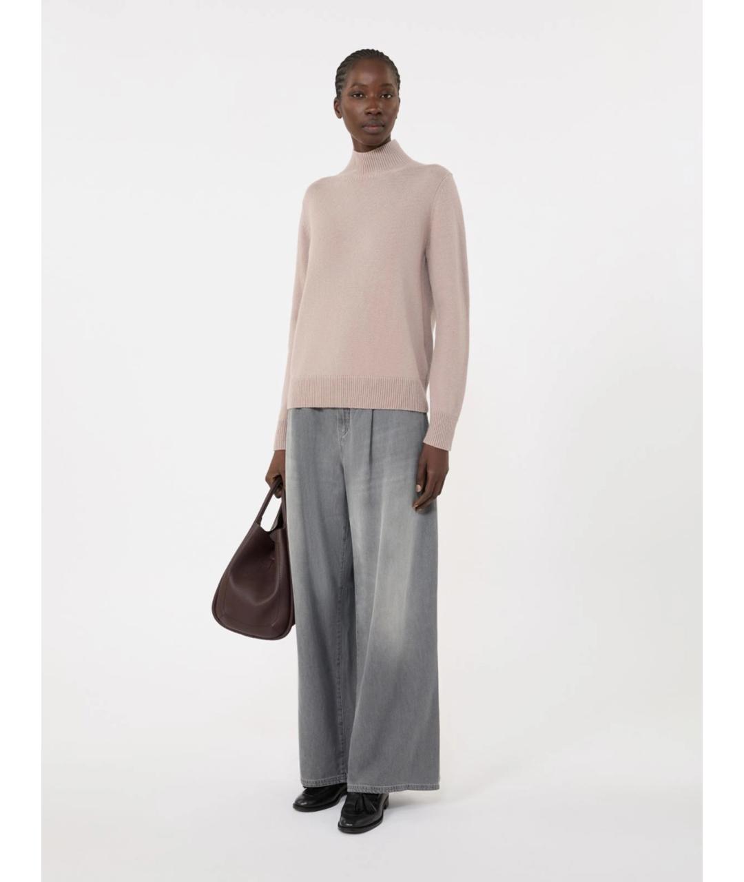 'S MAX MARA Розовая шерстяная водолазка, фото 2