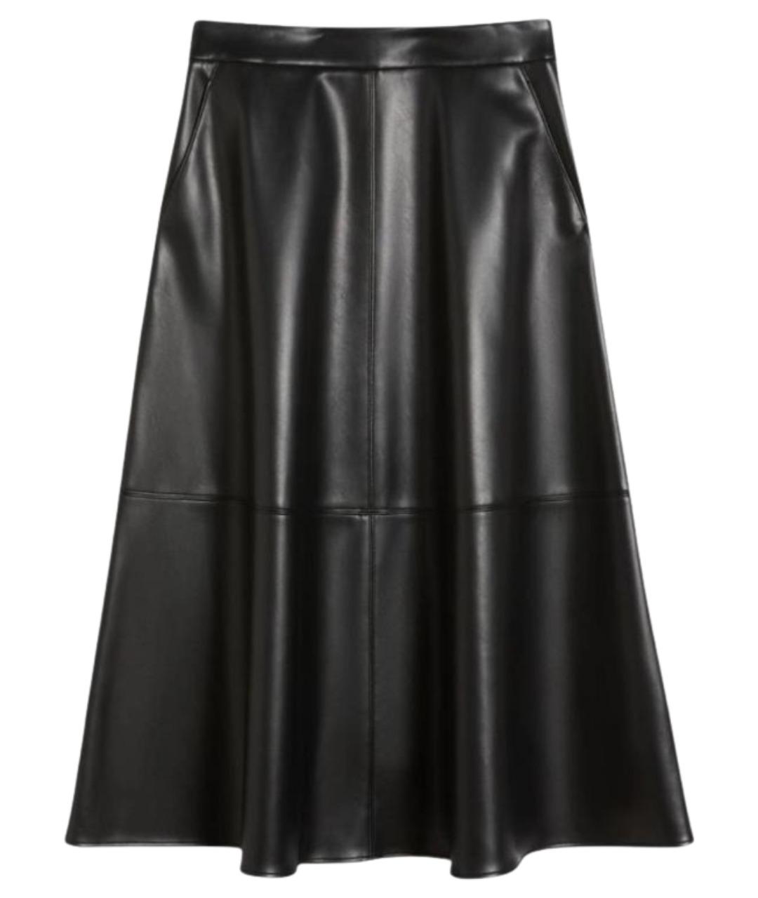 'S MAX MARA Черная полиэстеровая юбка миди, фото 1