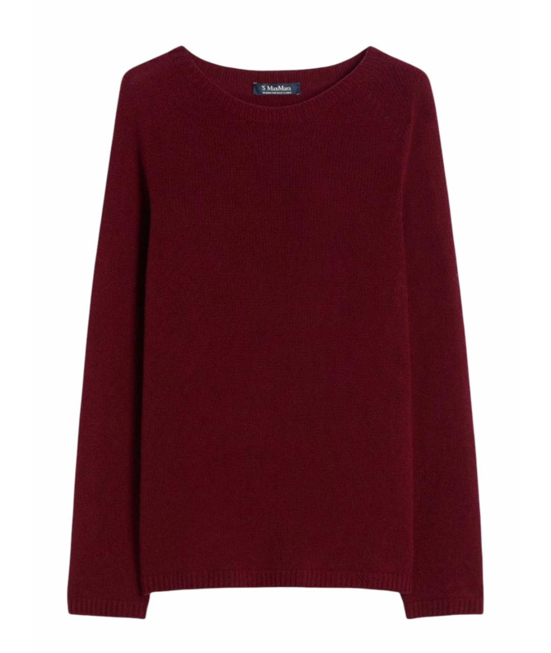 'S MAX MARA Бордовый шерстяной джемпер / свитер, фото 1