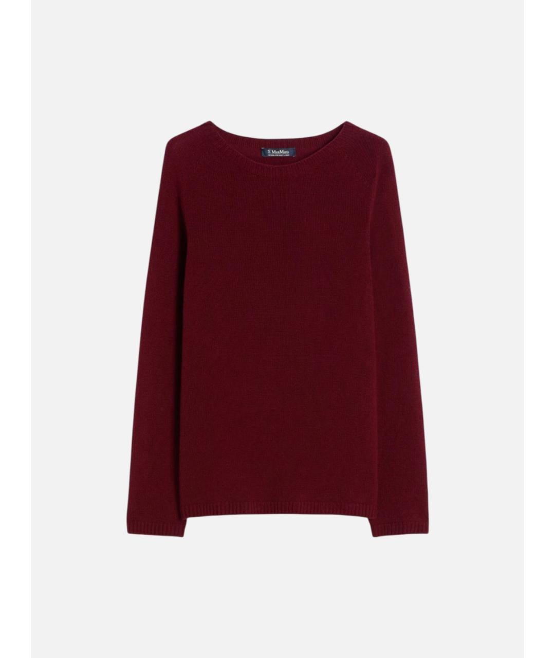 'S MAX MARA Бордовый шерстяной джемпер / свитер, фото 5