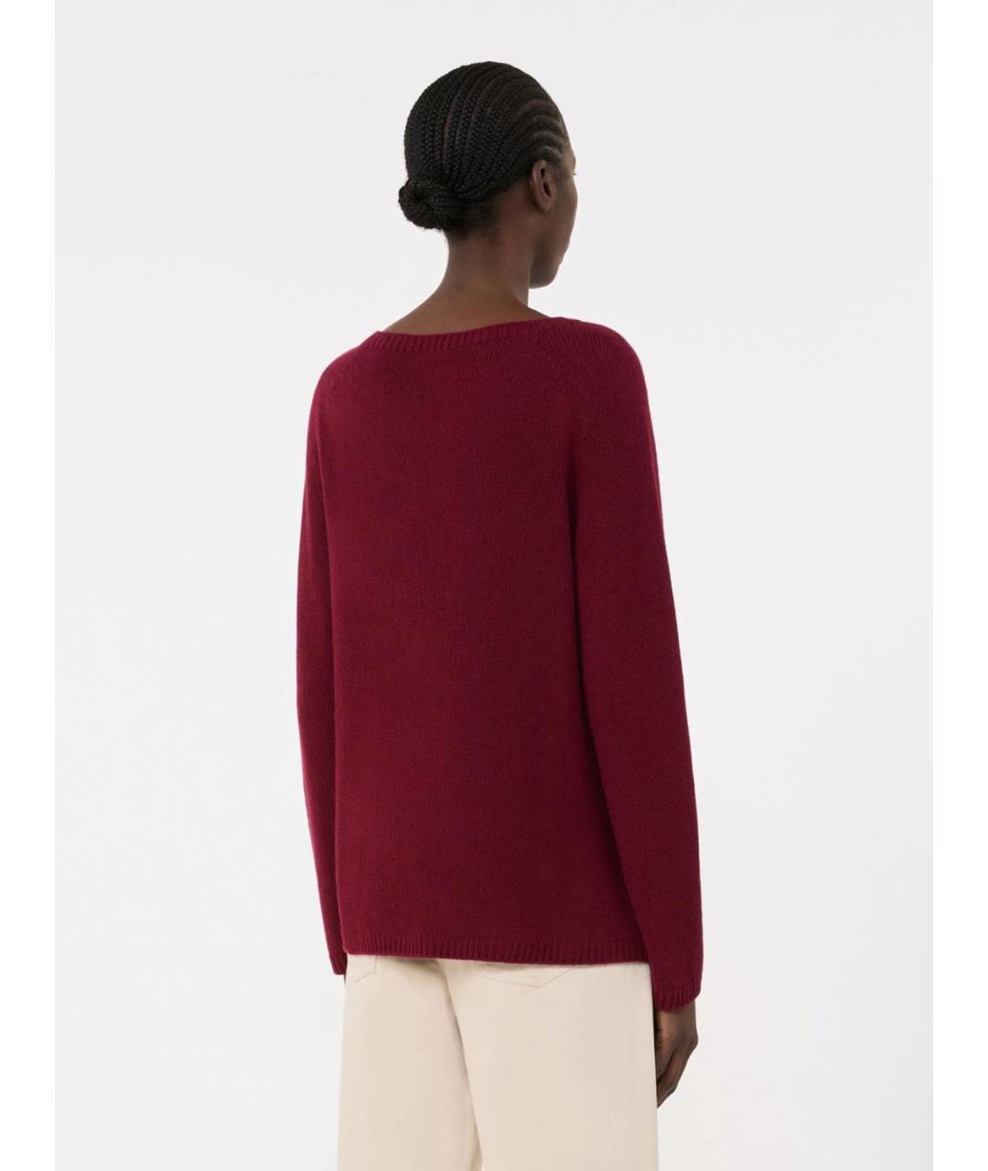 'S MAX MARA Бордовый шерстяной джемпер / свитер, фото 4