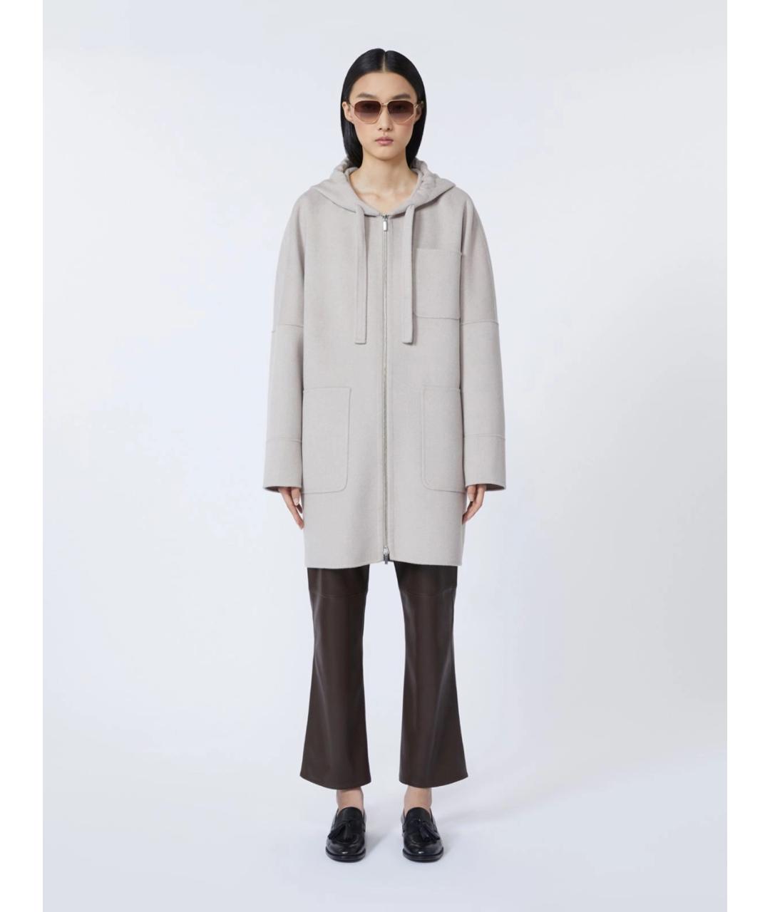 'S MAX MARA Серое шерстяное пальто, фото 2