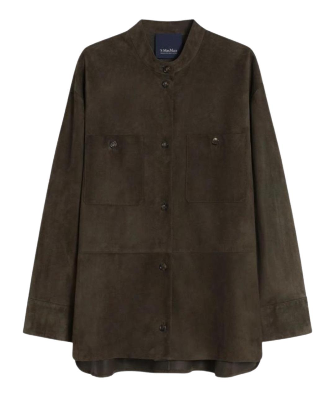 'S MAX MARA Зеленая замшевая куртка, фото 1