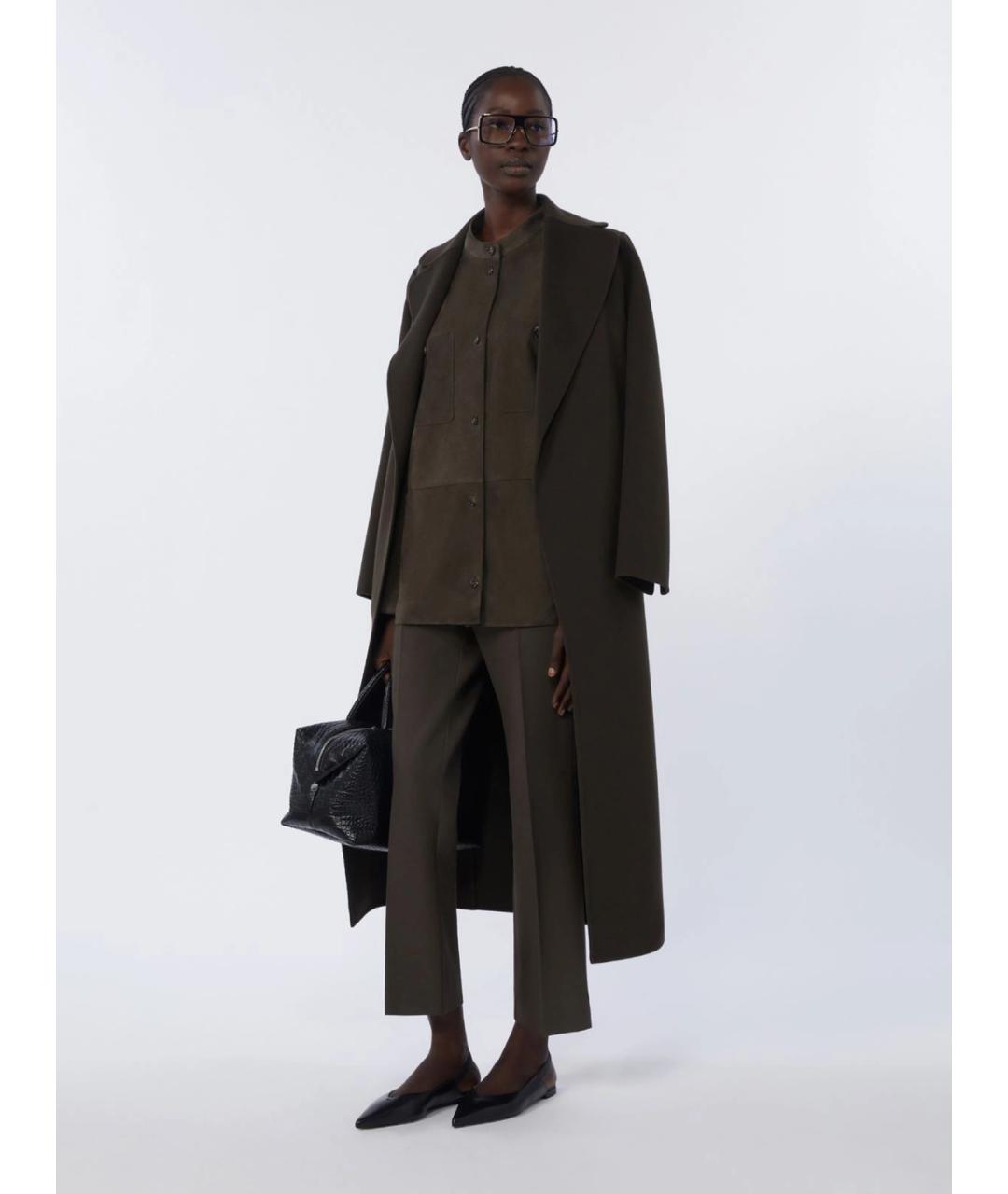 'S MAX MARA Зеленая замшевая куртка, фото 2