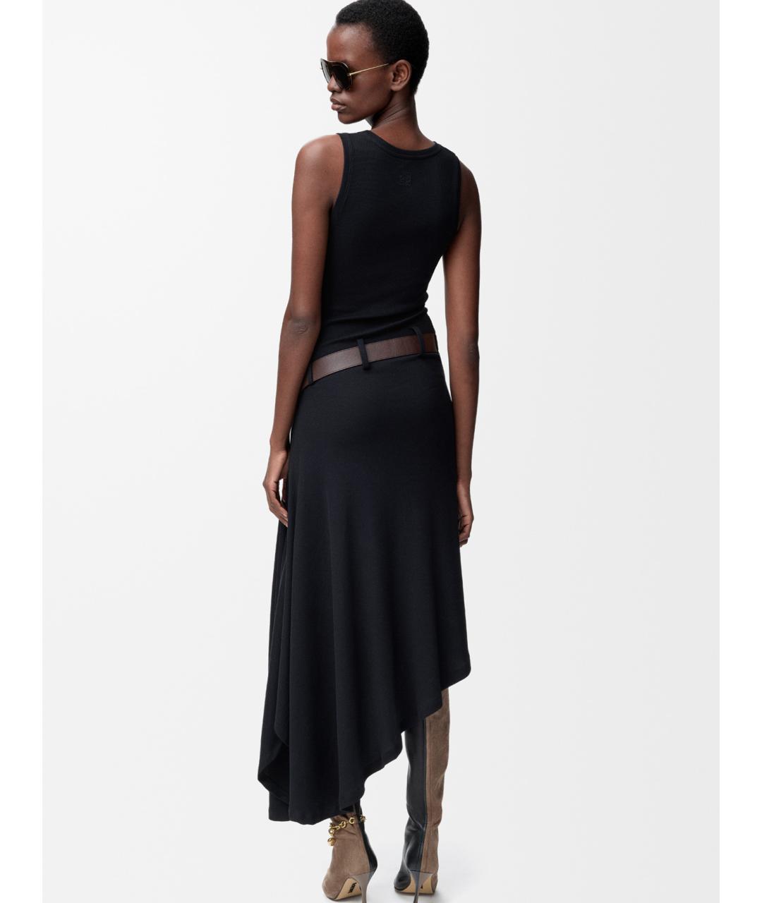 LOEWE Черное хлопковое повседневное платье, фото 3