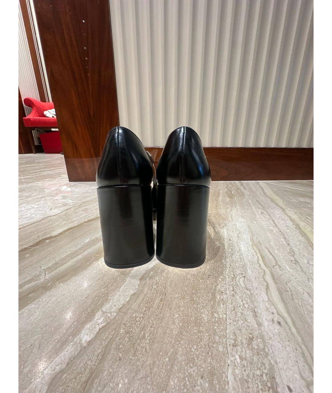 PRADA Черные кожаные туфли, фото 4