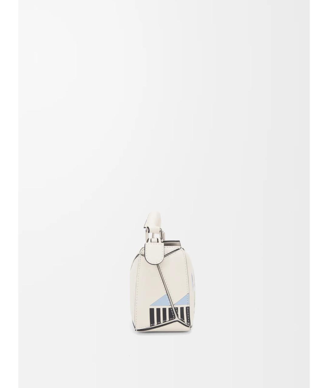 LOEWE Белая кожаная сумка через плечо, фото 4