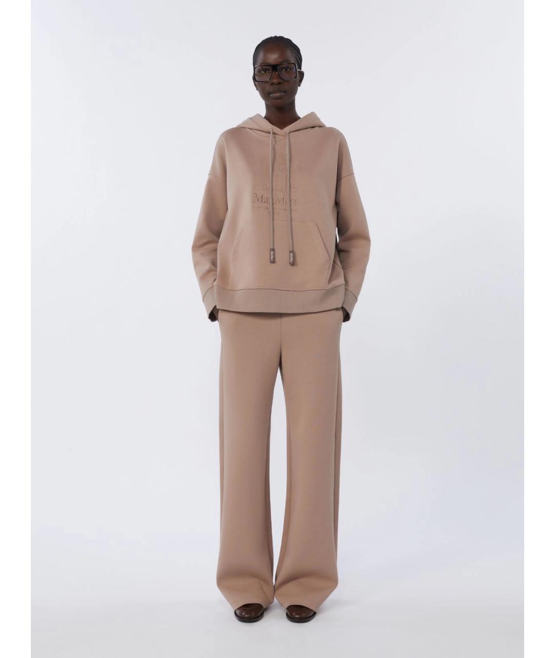 'S MAX MARA Розовые хлопковые прямые брюки, фото 3