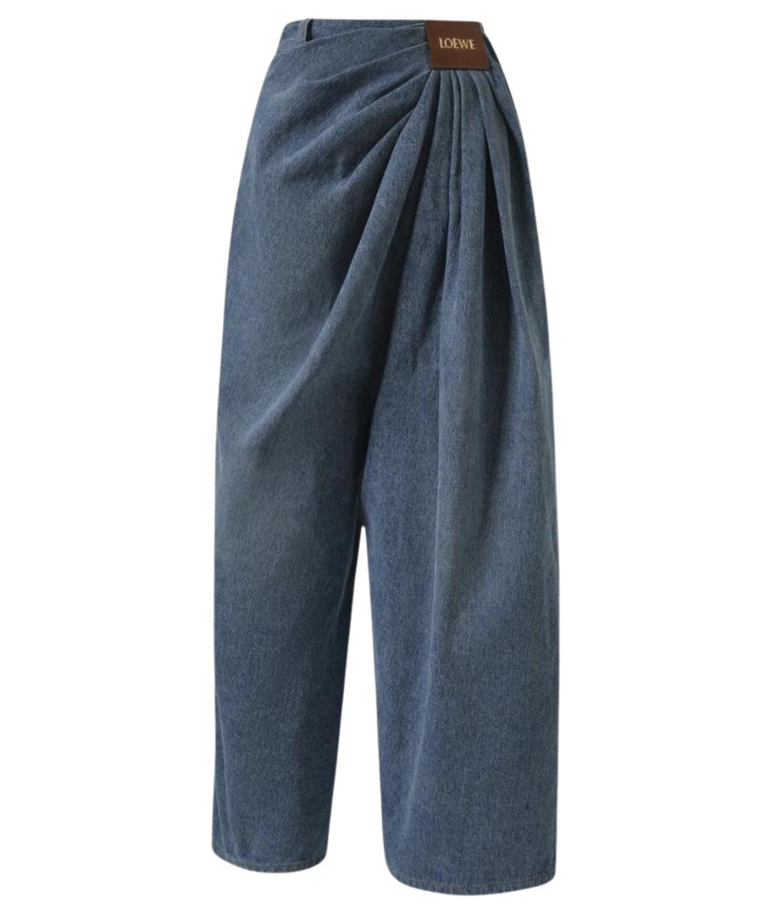 LOEWE Синие хлопковые прямые джинсы, фото 1