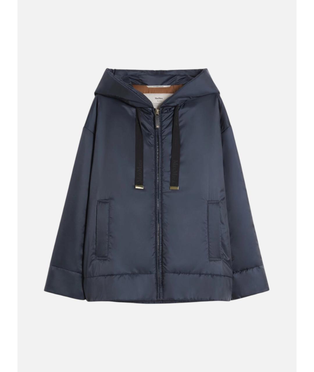 'S MAX MARA Темно-синяя полиэстеровая куртка, фото 6